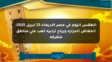الطقس اليوم في مصر الأربعاء 23 أبريل 2025: انخفاض الحرارة ورياح ترابية تهب على مناطق متفرقة